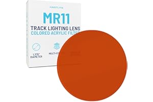 KastLite Amber Halo Track Light Head Filter – Acrylic MR11 WAC Bulb Lens – Replacement Cover for Ceiling Fixtures, Spotlights & Flood Lights – LED/Fluorescent Landscape Lighting Colored Lenses