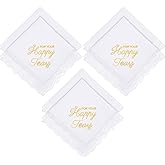 Amylove Happy Tears Handkerchief Mother of The Bride Gifts Wedding Gifts on Wedding Day