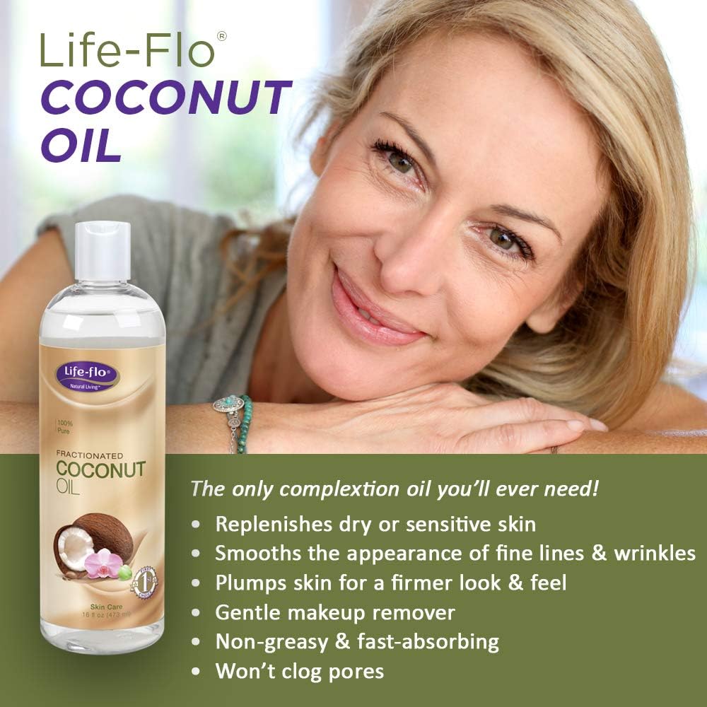 Life-flo Coconut Oil, Fractionated, 473 ml 73730, No Color, 473.2 ml (Pack of 1) - Image 4