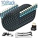 Maximm High-Speed HDMI 2.0 4K Nylon Braided Cable, 10 Feet, 10-Pack (Includes Cable Clips, Ties and Right Angle Adapter) primary