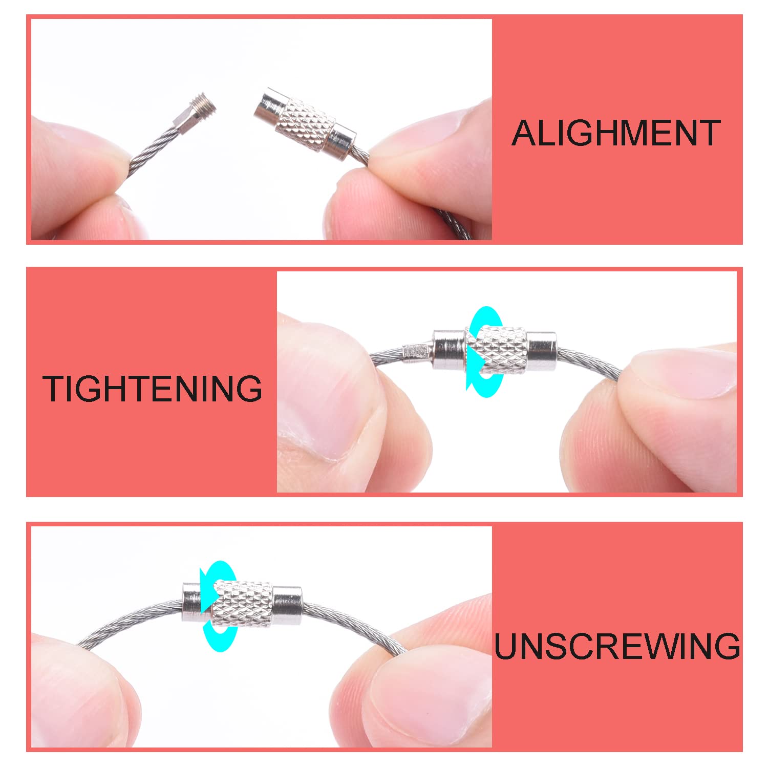 12 Pack Metal Luggage Tag Loops Holder Women 6