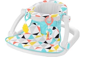 Fisher-Price Portable Baby Chair Sit-Me-Up Floor Seat with Developmental Toys & Machine Washable Seat Pad, Windmill