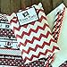 Dr. Seuss Themed Paper Favor Sacks - Red Blue White - Chevron Polka Dot Favor Bags - 5.5 x 7.5 Inches - 48 Pack