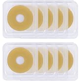 10PCS Ostomy Barrier Rings,Sting Free Moldable Ostomy Rings,Hydrocolloid Skin Extender Rings for colostomy Bags