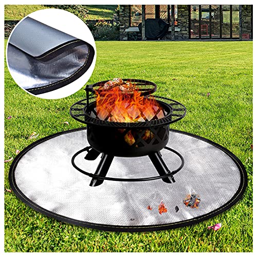 Fire Pit Mat,Fireproof Mat for Under Fire Pit 36",Ember Mat,Round