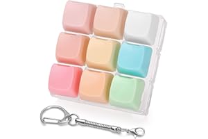 Netholid Creamy Cat Shape Keyboard Fidget Toys for Adults Colorful Clicker Button Keychain for Work Stress Relief ADHD Autism
