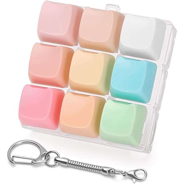 Lot De 2 Porte-clés Anti-Stress – Clavier Mécanique Avec Clics Sonores – 4 Touches Colorées – Idéal Pour Anxiété Et Concentration