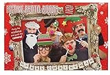 Festive Holiday Christmas Photo Booth Props with Card Frame Holiday Party Decoration and Entertainment