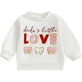 MAYUMMPY Toddler Baby Girls Boys Valentines Outfit Love Tops Bowknot Sweatshirts Pullovers Valentine's Kids Clothes