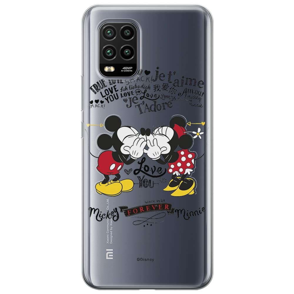 ERT GROUP mobile phone case for Xiaomi MI 10 LITE original and officially Licensed Disney pattern Mickey & Minnie 005 optimally adapted to the shape of the mobile phone, partially transparent — image 1