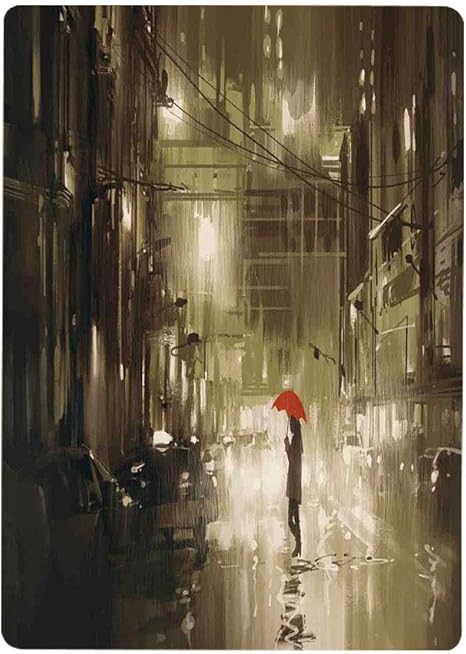 Amazon 壁紙 絵画風ポスター アパートの装飾 町の影の都市風景 セピアの雨の夜の通りに赤い傘を持つ女性50x80cm 風景 いろいろ ウォールステッカー オンライン通販 Amazon 壁紙 絵画風ポスター アパートの装飾 町の影の都市風景 セピアの雨の夜の通りに赤い傘を持つ女性50x80cm 風景 いろいろ ウォールステッカー オンライン通販