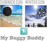 My Buggy Buddy Sunshade for Pram Car Seat Universal UPF 50+ Silver Stars view 8