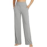 Willit Women's Wide Leg Yoga Pants with Pockets Stretch Loose High Waist Comfy Soft Casual Lounge Sweatpants 28"/30"