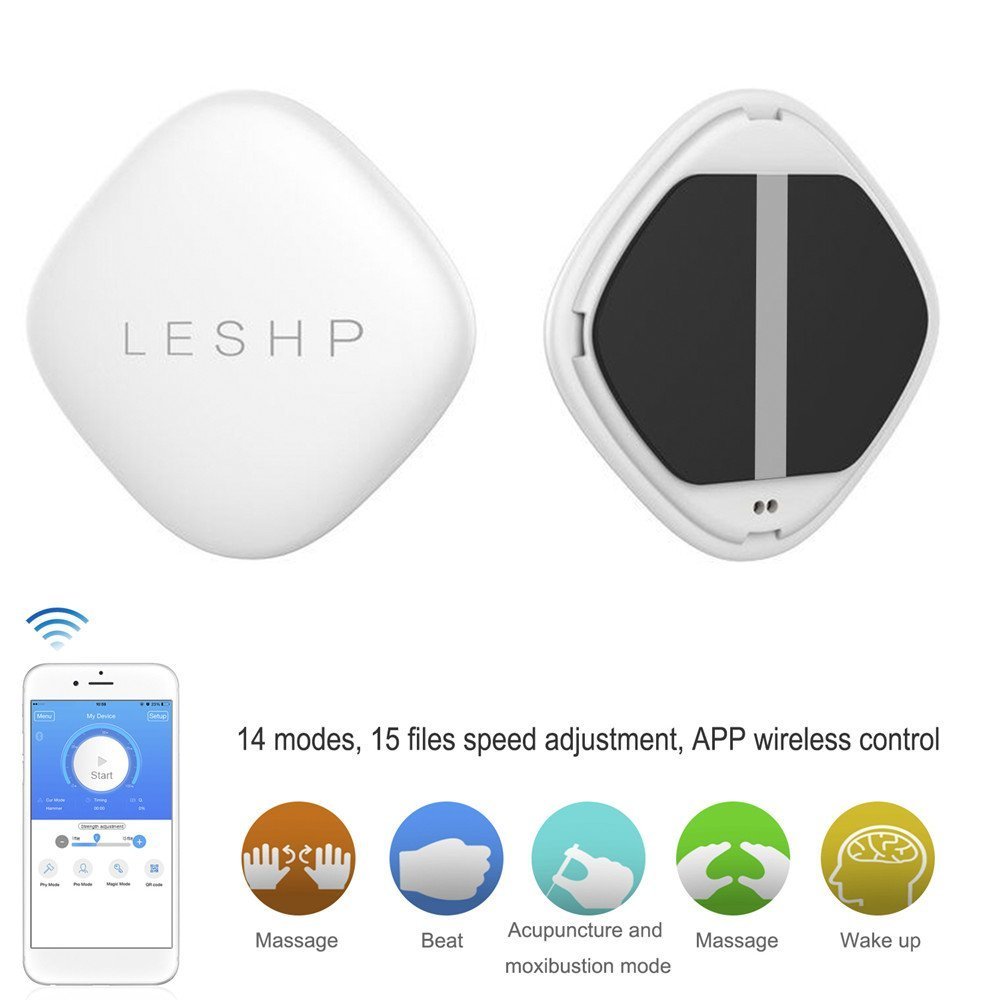 LESHP Electroestimulador digital EMS TENS Masaje color blanco