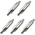 Utoolmart Center Drill Countersink Lathe Bit Mill Tool, Combined Drills Plain Type Imperial, 1/2-inch Combined Countersinks D