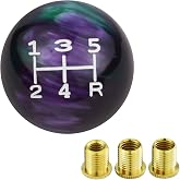 Arenbel 5 Speed Shift Knobs Shifter Ball Car Racing Gear Lever Stick Handle Fit Most Automatic Manual Vehicles
