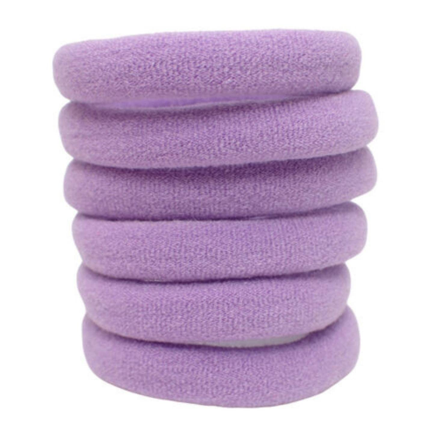 Topkids Accessories Thick Hair Bands for Women and Girls, Hair Bobbles Elastic HairBands Ponytail Holders Hair Ties Hair Elastics Hairbands Women (Lilac)