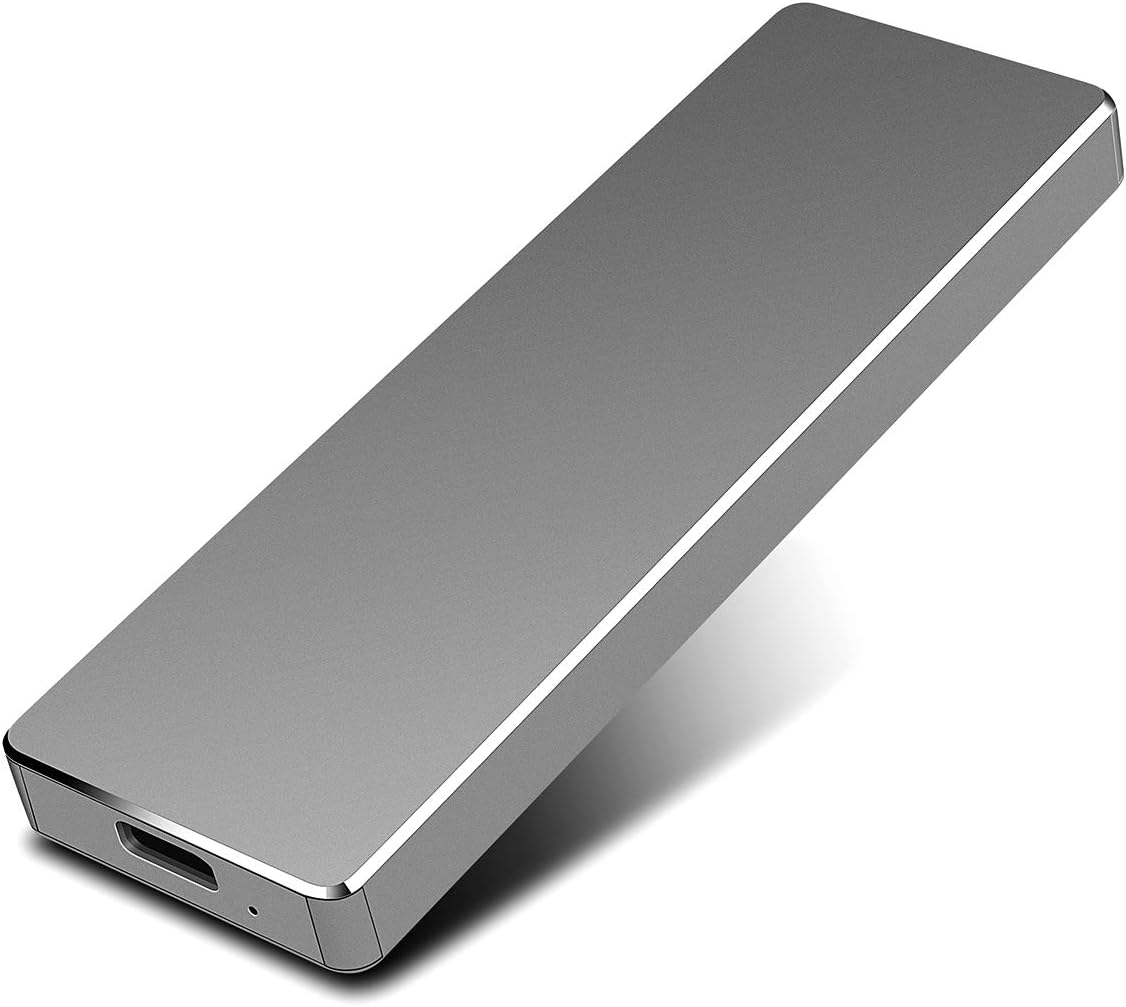 2TB External Hard Drive, Portable Hard Drive Ultra Slim Type-C USB 3.1 HDD for Mac, PC, Laptop, Xbox one (2TB, Black)