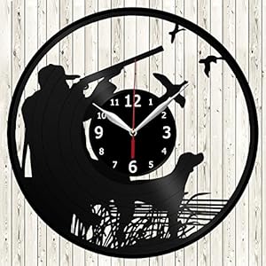 Black vinyl cutout clock