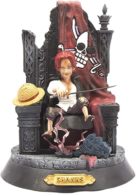 Amazon ワンピースアニメアクティビティイラスト4皇帝王座赤髪シャンクモデルキャラクターデコレーション人形像置物コレクターロールトイズ24cm サイズ 24cm Banghai 置物 オブジェ オンライン通販