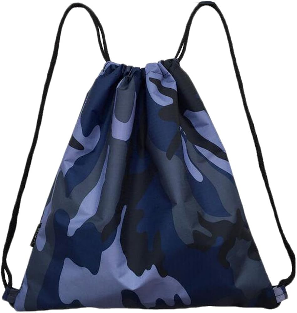 Amazon Com East Majik Blue Camouflage Drawstring Hiking Traveling Bags Backpack Clothing