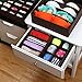 SONGMICS Drawer Organizers, Collapsible Closet Dividers for Bras, Underwear, Socks, Ties and Scarves, Foldable Storage Boxes, Set of 4, Brown URUS04K