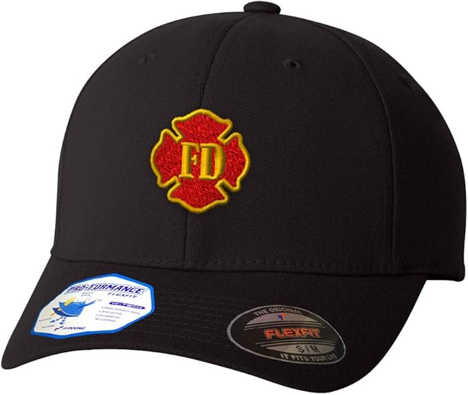 Custom Flexfit Baseball Cap Fd Fire Department Embroidery