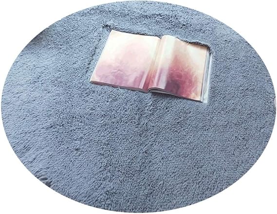 FXDCQC Alfombra Alfombra Alfombras Redondas peludas Azules Sala de