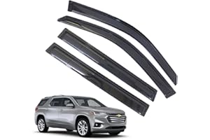 LETINGFAR Rain Guards for Chevrolet (Chevy) Traverse 2018-2023, Tape-on Side Window Deflectors for Chevrolet Traverse, Window Visors for Chevrolet Cars, for Chevrolet Car Accessories, 4 pcs