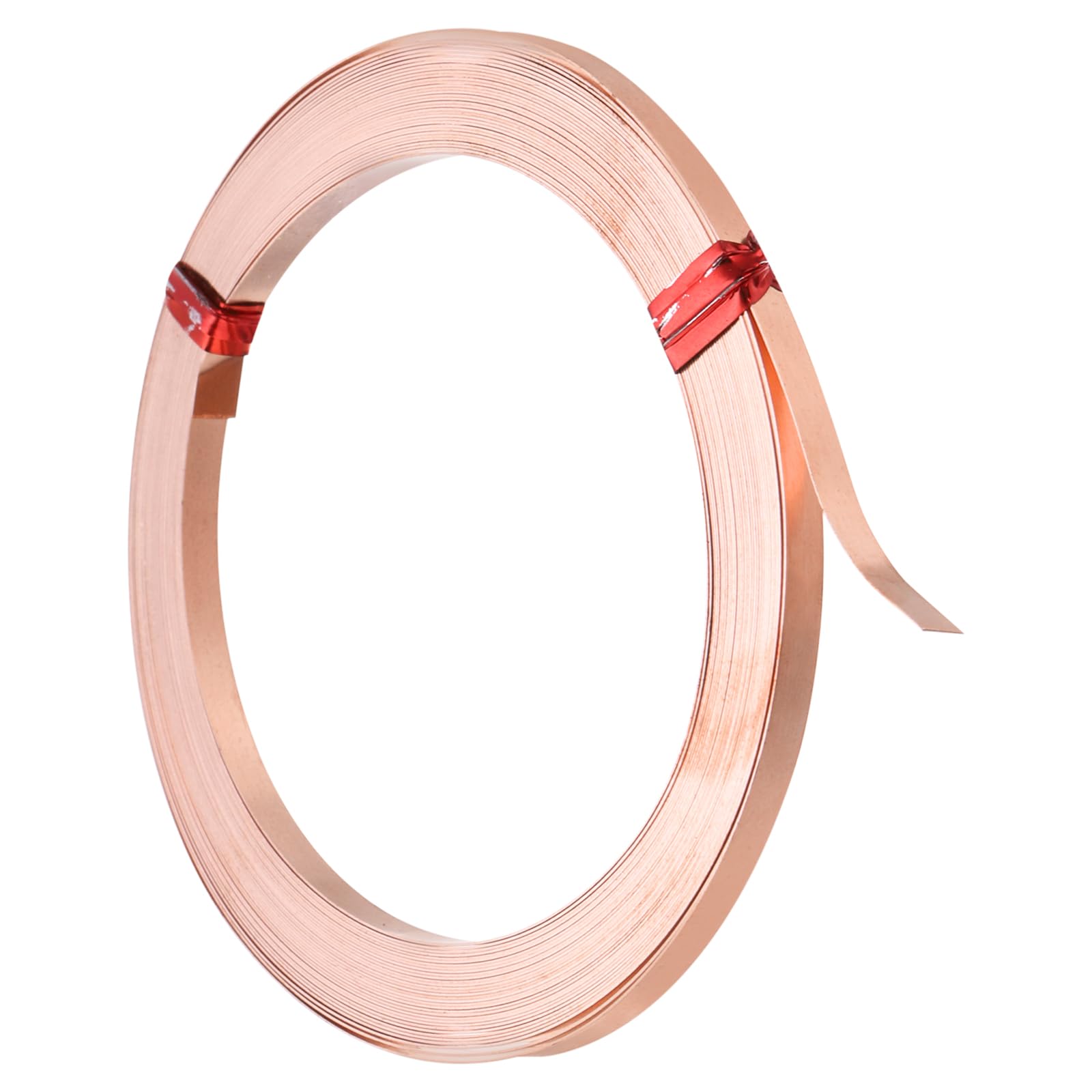 PATIKIL 19.7 Feet Pure Copper Wire, 32Gauge Flat Copper Jewelry Wire 3mm Wide Bendable Beading Wire for Jewelry Making DIY Crafts Supplies