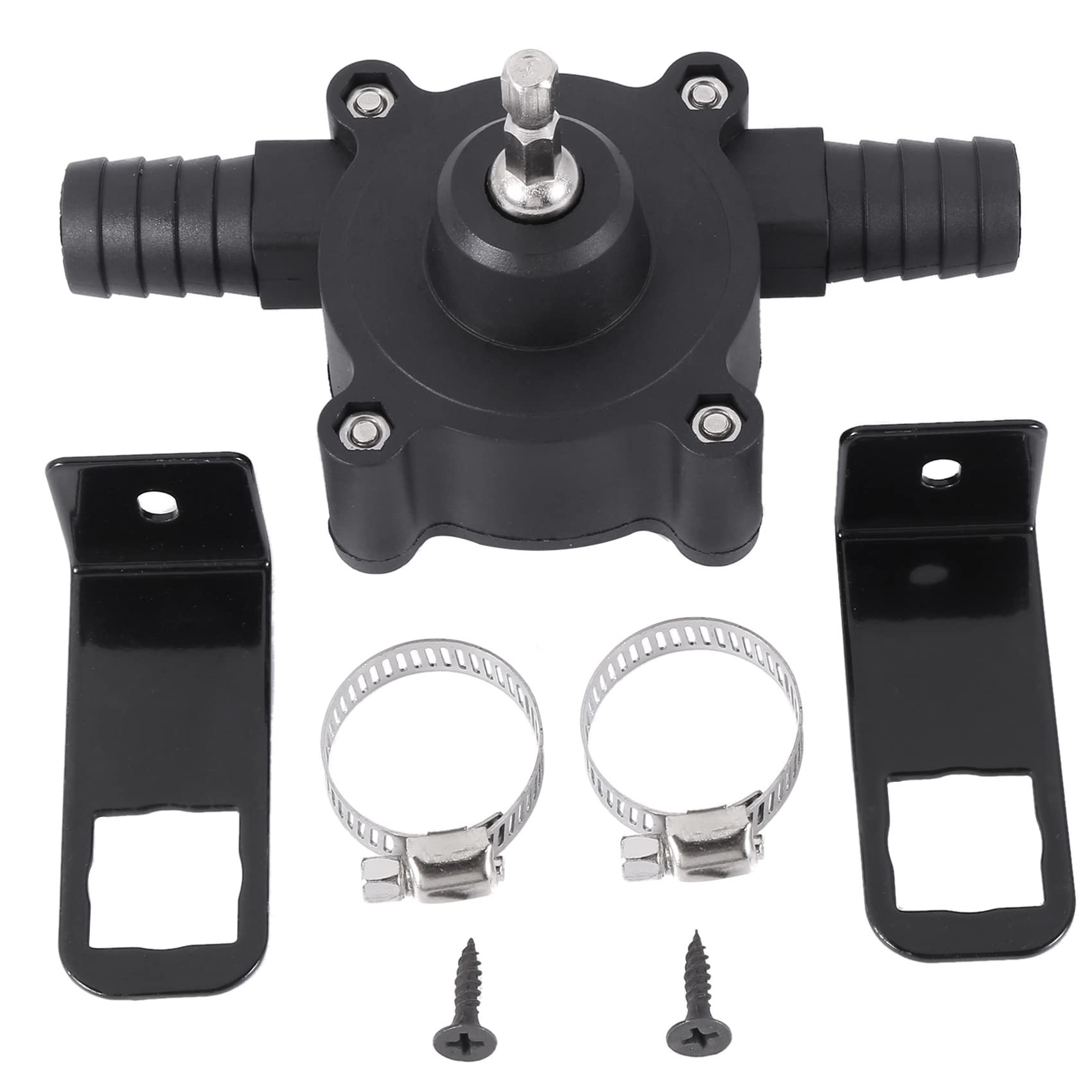 Tbkoly Portable Electric Drill Pump Self Priming Transfer Pumps Oil Fluid Water Pumps Electric Drill Self-Priming Pump Tools, Black