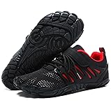 MIFAWA Barefoot Shoes Men's Black/Red, Zero