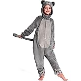 OLAOLA Kids Animal Onesie, Unisex Onesies, Plush Cosplay Pajamas for Girls Boys, One-Piece Sleepwear Halloween Costume