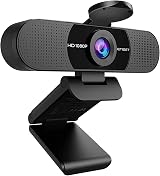EMEET C960 1080P Webcam Microphone Privacy Cover 90° View USB Plug Play