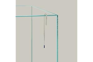 LANDEN Aquarium Thermometer for Rimless Tank, Hang-On Style Fish Tank Thermometer, Clear Scale Background-for 6mm or Thinner Thickness of Tank (Celsius Degree Version, G-6C)