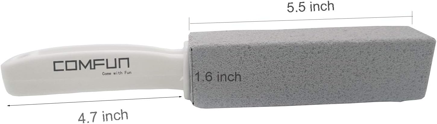 Comfun Toilet Bowl Pumice Cleaning Stone with Handle Stains and Hard Water Ring Remover Rust Grill Griddle Cleaner for Kitchen/ Bath/ Pool/ Spa/ Household Cleaning 2 Pack: Kitchen & Dining