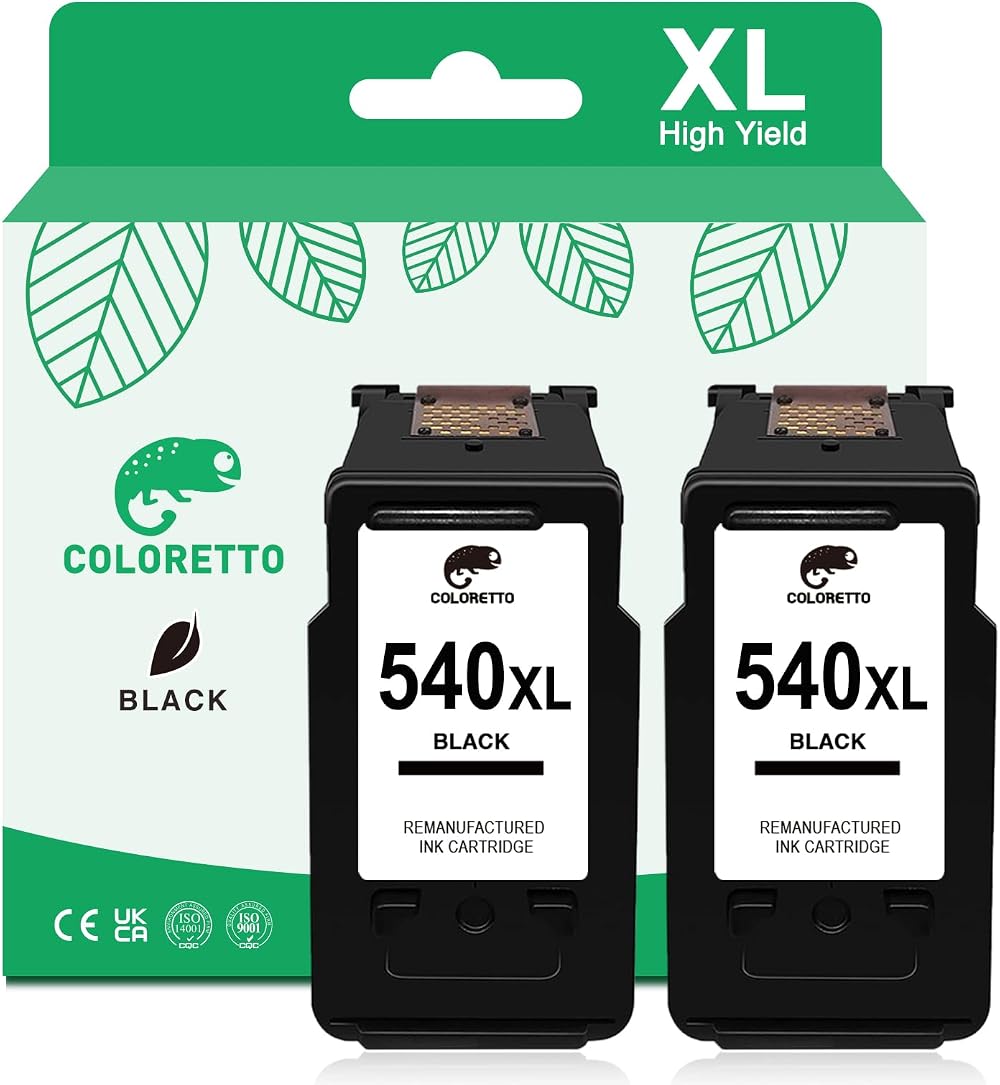 Coloretto 540 XL Black Ink Cartridge for Canon Pixma TS5150 TS5151 MG3650s