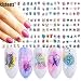 Nail Decals for Women Watercolor Nail Art Stickers 12 Sheets Self-adhesive Owl Butterfly Leaf Feather Water Transfer Papers for Female Fingernails & Toenails Decoration Manicure Wraps Nail Accessories
