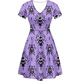 Xpyiqun Women Summer Dress A-line Party Dance Dresses 1/4 Sleeve T-shirt Dress