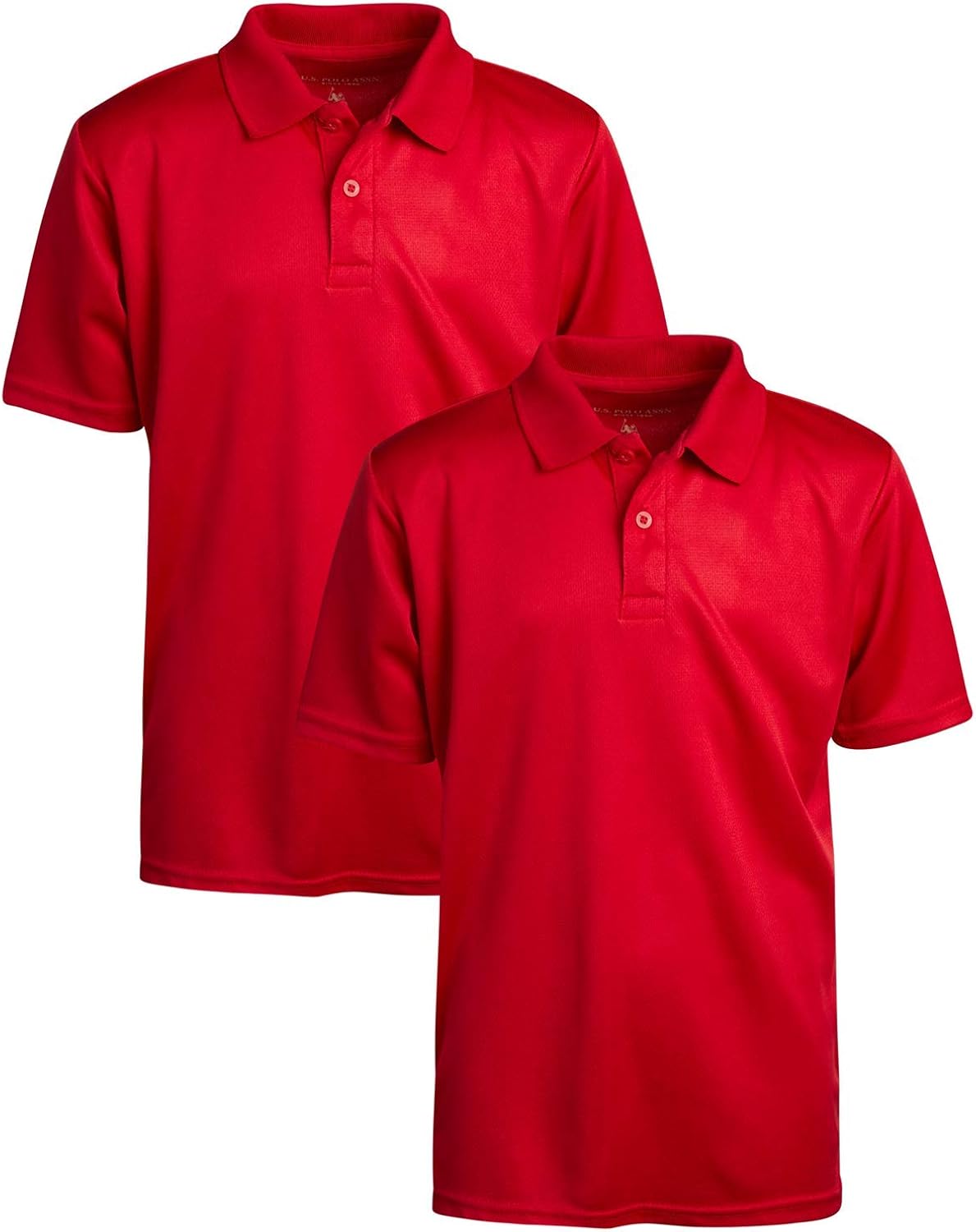 U.S. Polo Assn. Girls' School Uniform Shirt - Performance Short Sleeve Polo T-Shirt (2 Pack): Clothing
