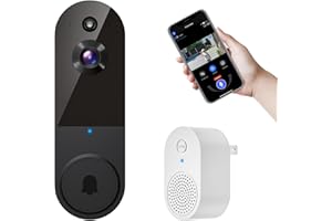 MeshSear 1080p Wireless Video Doorbell with Indoor Ring Chime, Enhanced Security with AI Human Detection, 2-Way Audio, Night Vision,Real-Time Alerts, Cloud Storage, Smart Home Protection