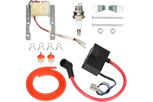 YOXUFA Motorized Bike CDI Ignition Coil + Magneto Coil Kit for 2 Stroke 49cc 50cc 66cc 80cc 100cc PK80 BT80 YD100 Engine Gas Motorized Bike Bicycle Parts