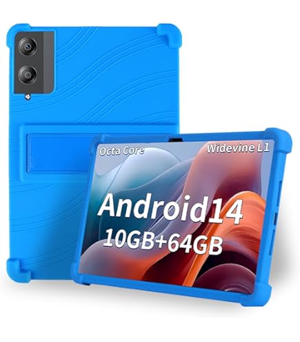 Case For DOOGEE Tab E3 Max Tablet 14 Inch Android 15 Tablets,UYRUREL Leather Slim Folding Stand Cover With Hand Strap Magnet For Men Women Full Protection,Blue