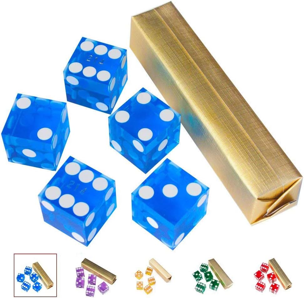 Stick of 5 NEW Purple 19mm Casino Precision Craps Serialized Razor