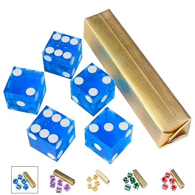GSE Games &amp; Sports Expert AAA Grade 19mm Casino Craps Dice with Razor Edges and Serialized Set (Set of 5)