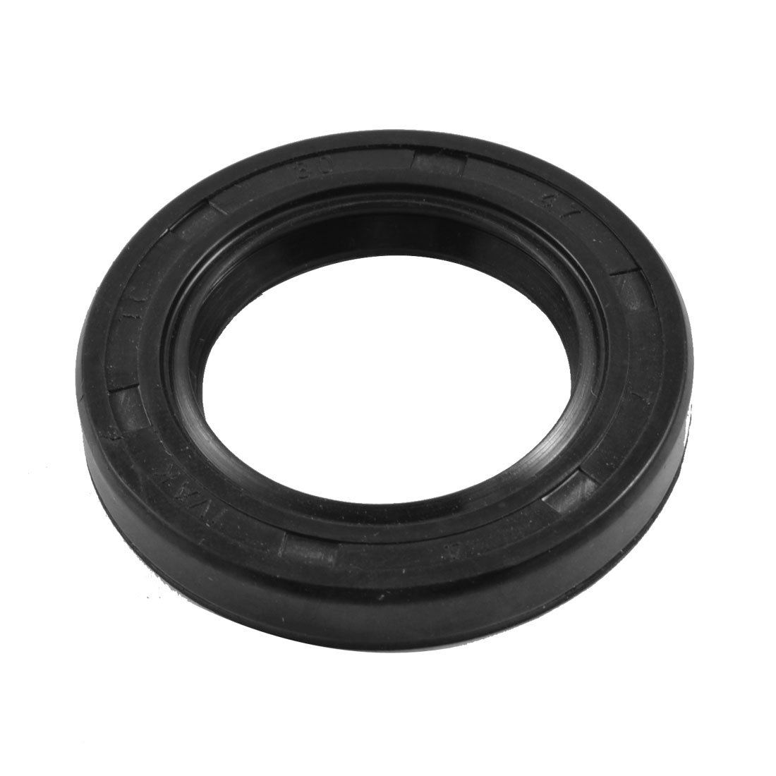 sourcing map Oil Seal, TC 30mm x 47mm x 7mm Nitrile Rubber Cover Double Lip with Spring for mechanical motive Axle Shaft, Black Pack of 1