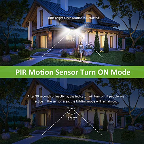GSBLUNIE Solar Lights Outdoor Motion Sensor, 2 Pack 74 LEDs Solar