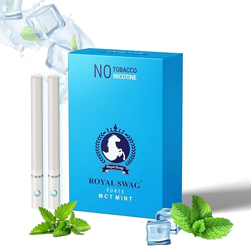 no nicotine tobacco ROYAL SWAG Herbal Mint (MCT) 100% No Nicotine & No Tobacco Cigarettes  10/Pack in Saudi Arabia