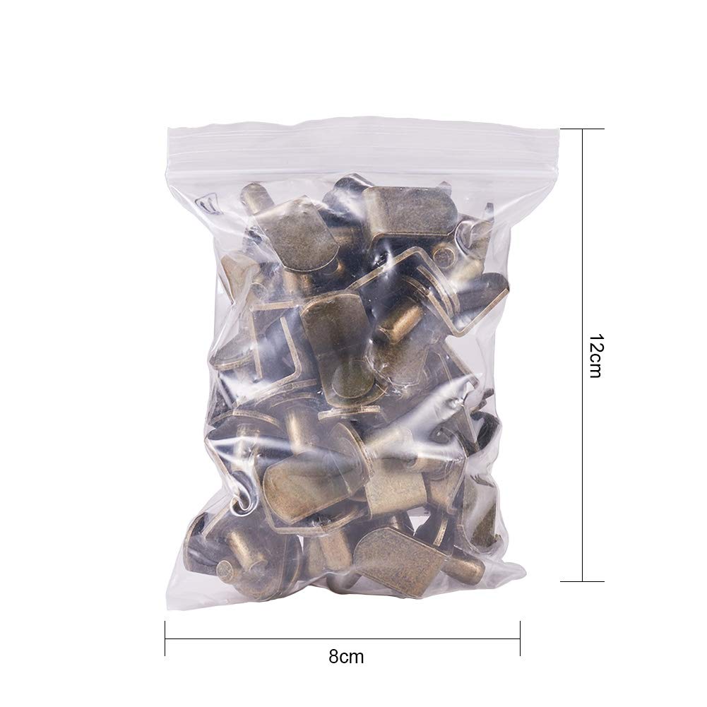 L Clips For Kitchen Bookcase Antique Brass Increway 6mm Bracket