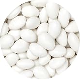 White Jordan Almonds, 2 Pound Jordan Almonds Bulk Bag, White Candy, Wedding Candy Favors, Events &amp; Holidays